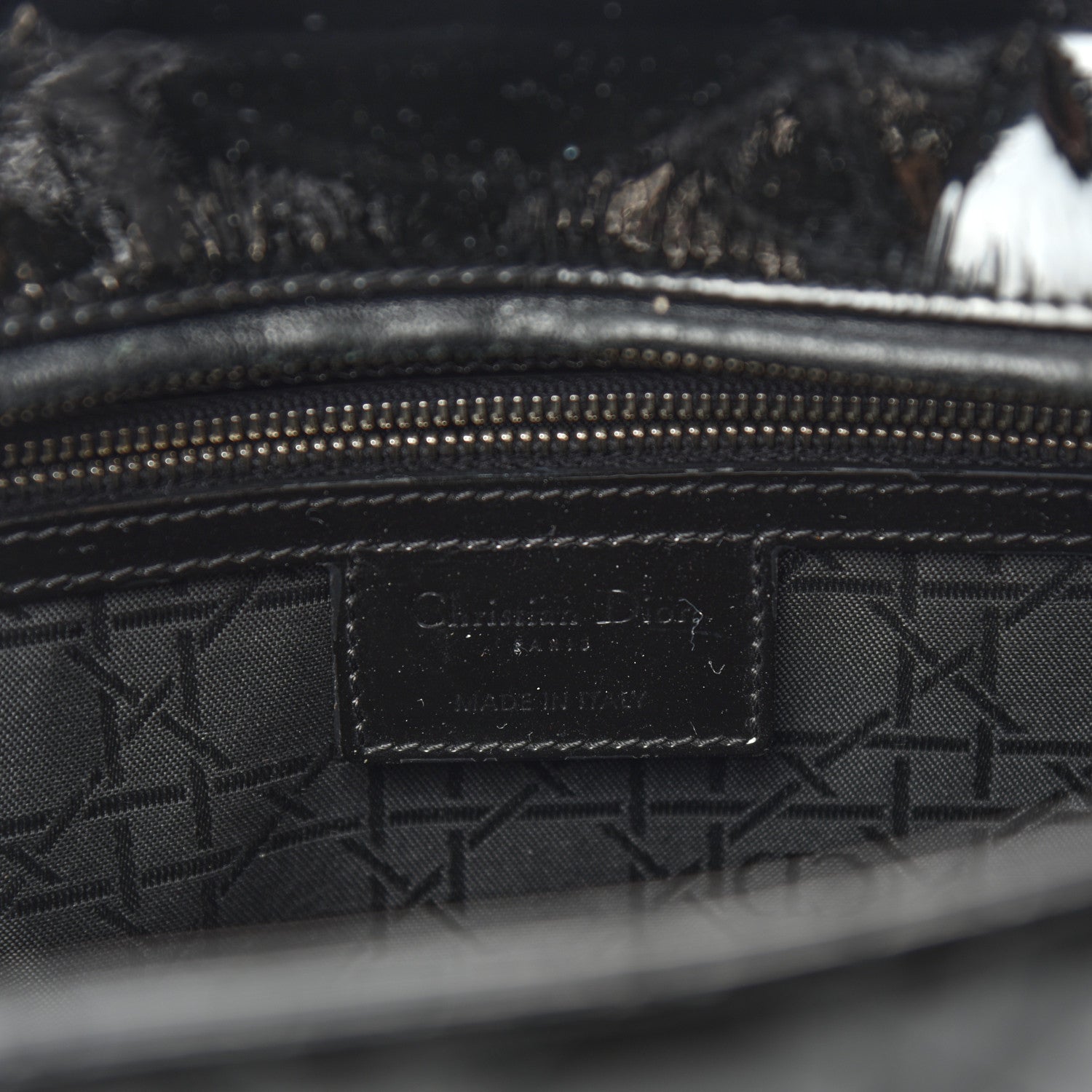 Christian Dior Patent Cannage Large Lady Dior Black 6 of 10