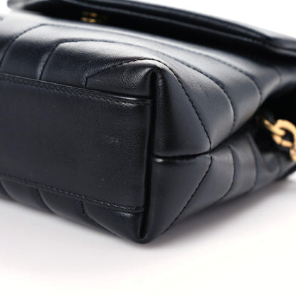 Saint Laurent Calfskin Y Quilted Monogram Toy Loulou Crossbody Bag Black 6 of 13
