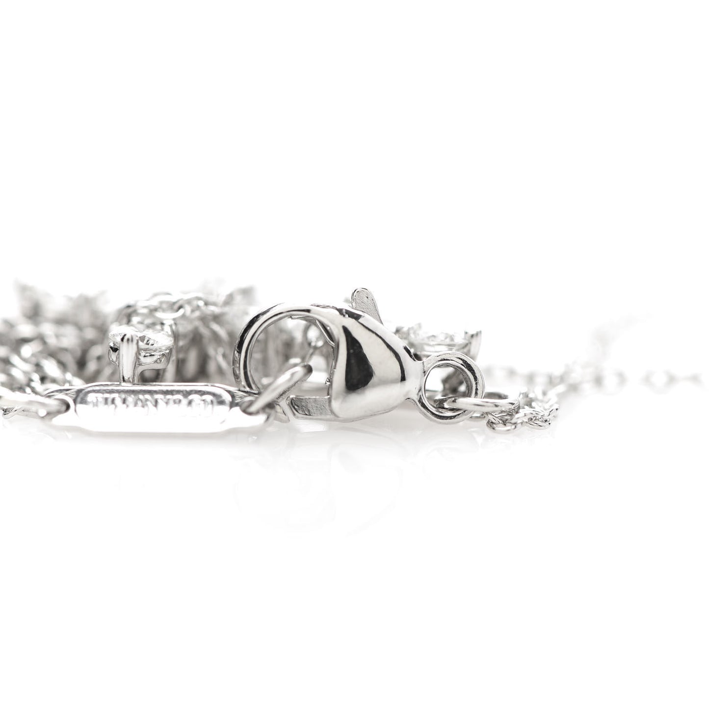 Platinum Diamond Small Cross Pendant Necklace