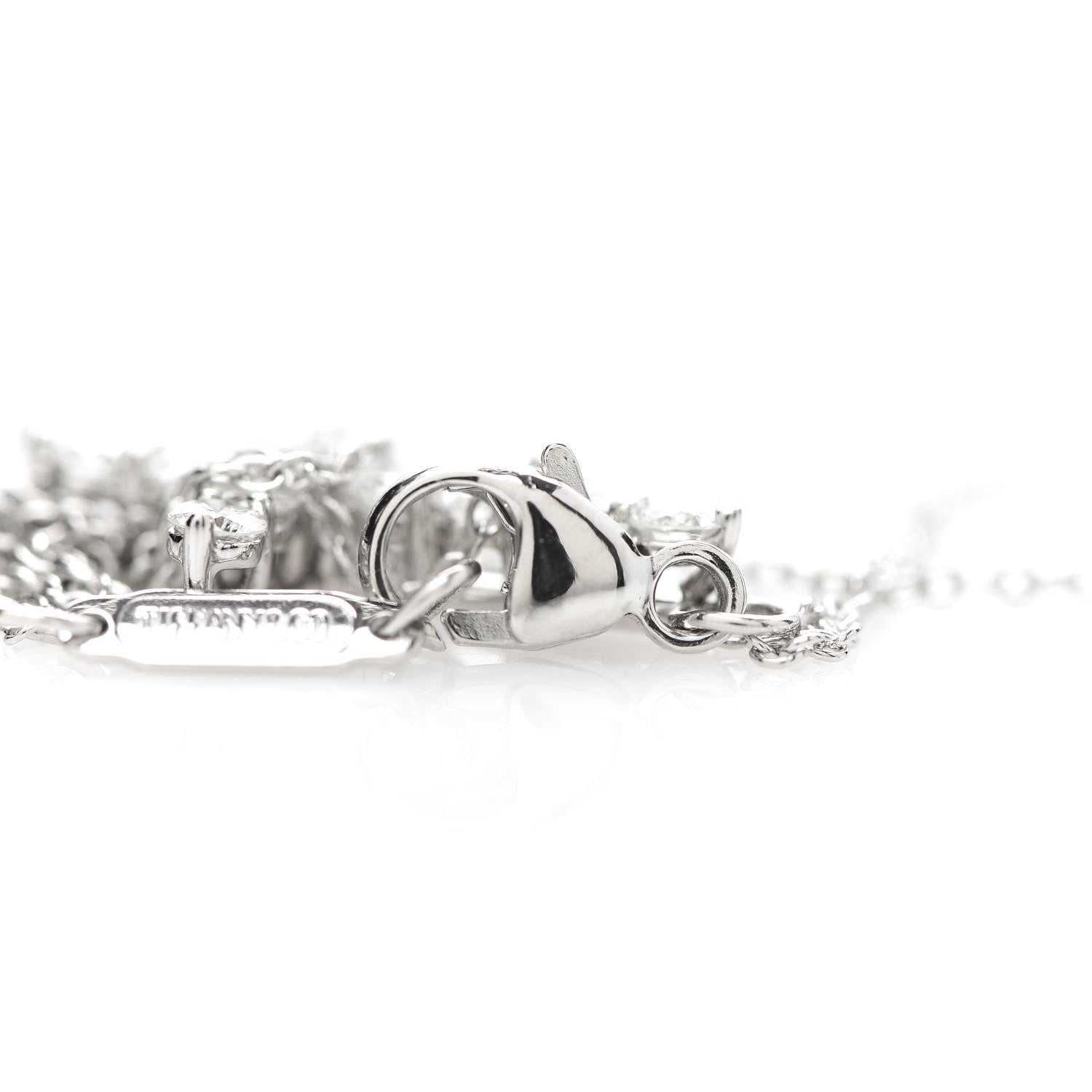 Tiffany Platinum Diamond Small Cross Pendant Necklace 9 of 14