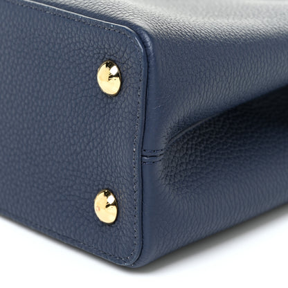 Louis Vuitton Taurillon Flower Chain Capucines MM Navy 10 of 10