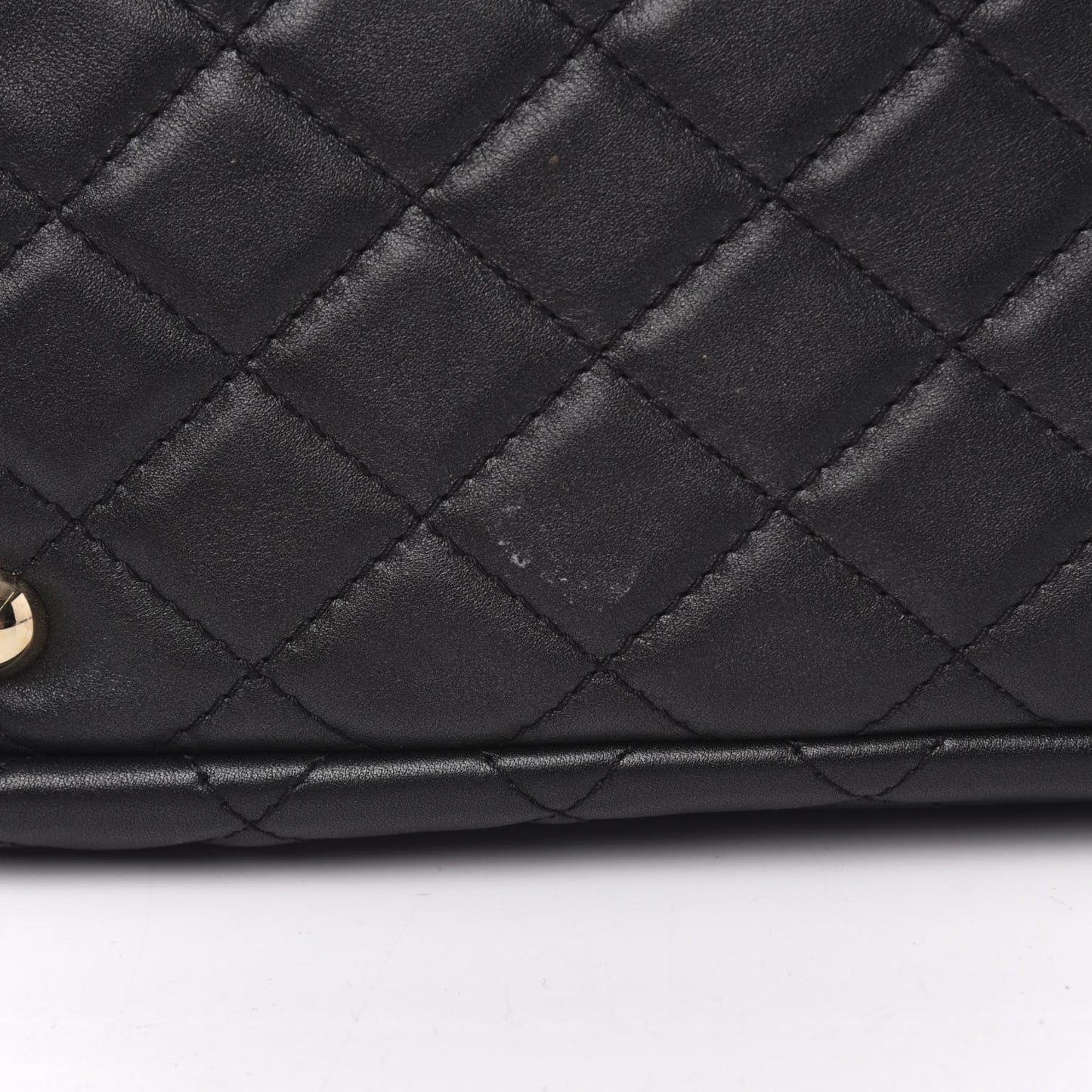 Calfskin Quilted XXL Travel Flap Bag Black