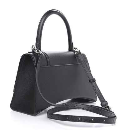 Balenciaga Grained Calfskin Small Hourglass Top Handle Bag Black 3 of 8