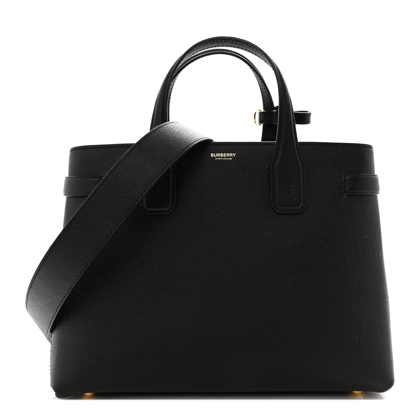 Derby Calfskin House Check Medium Banner Tote Black