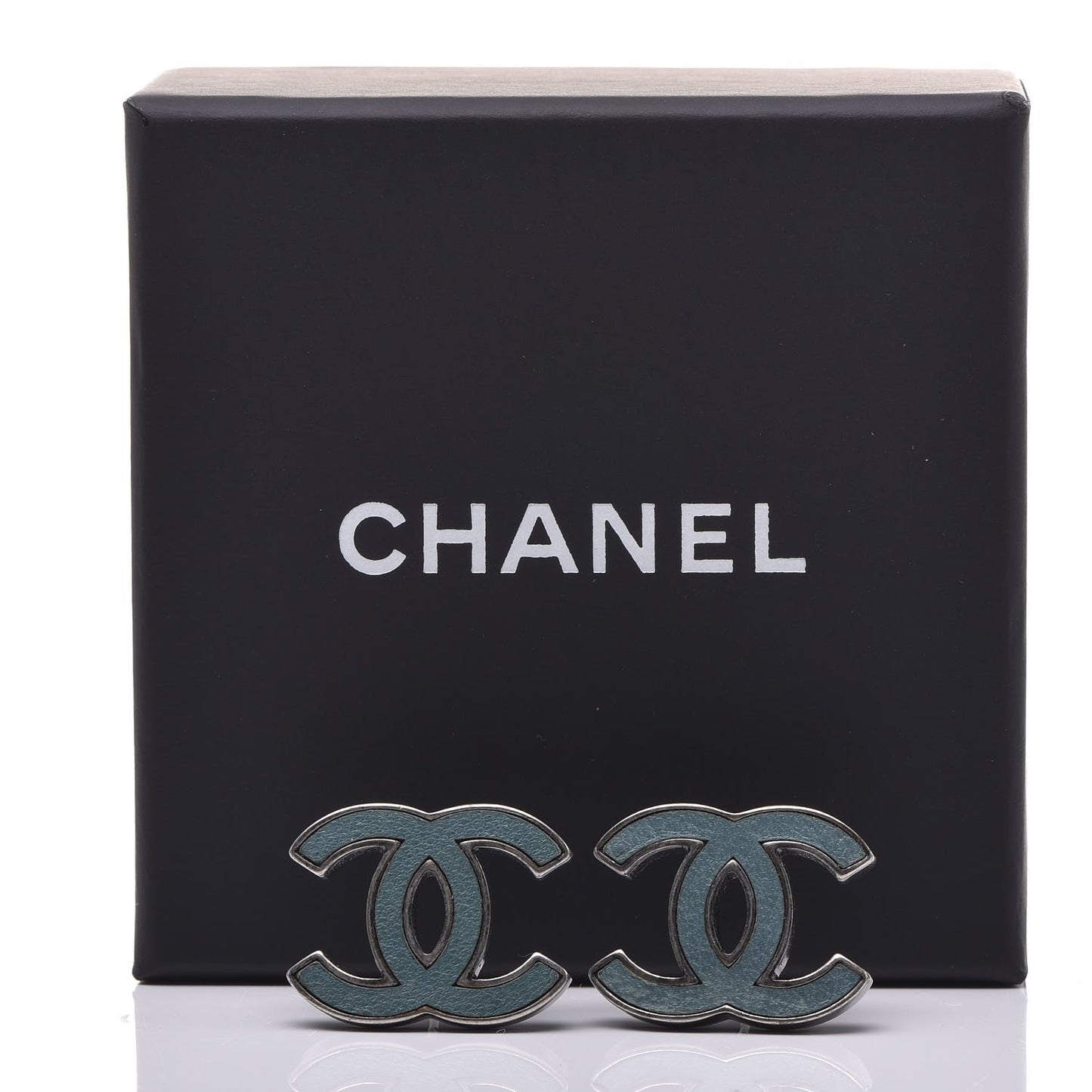 Lambskin CC Earrings Blue