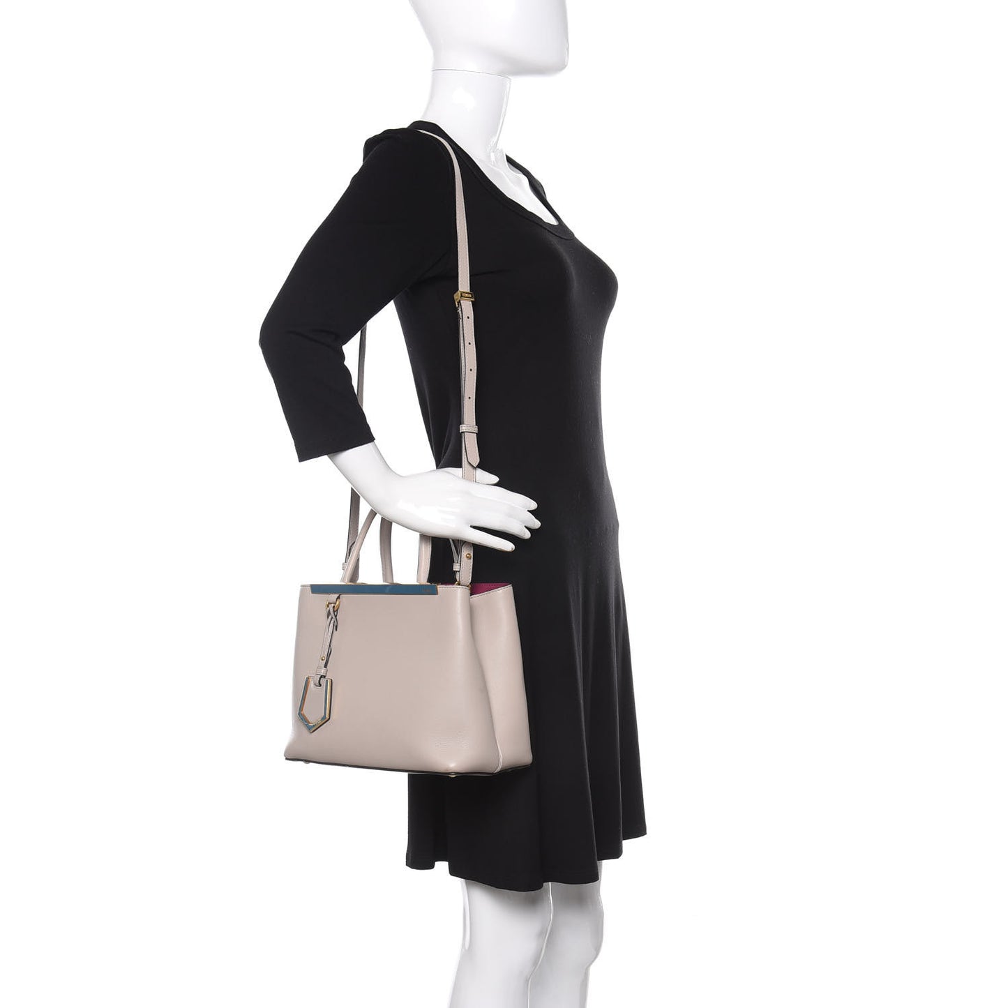 Vitello Dolce Century Petite 2Jours Tote Grigio Polvere Ciclamino