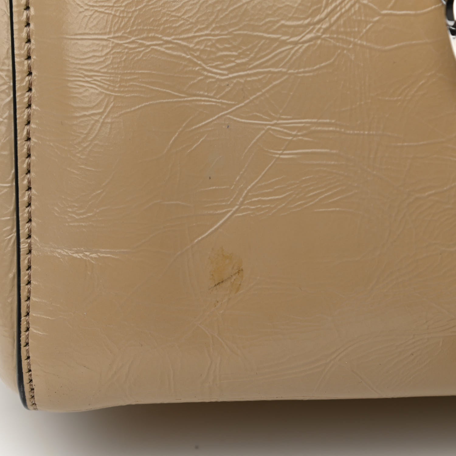 Givenchy Creased Patent Calfskin Medium ID Flap Beige 9 of 9