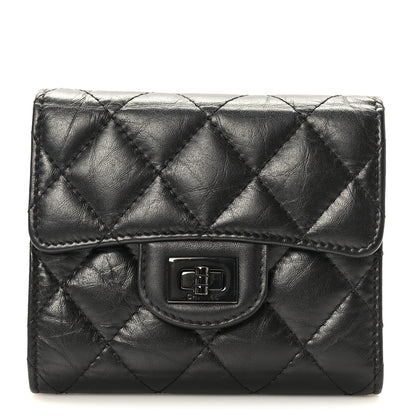 Chanel Aged Calfskin Quilted Reissue Compact Wallet So Black 1 of 8