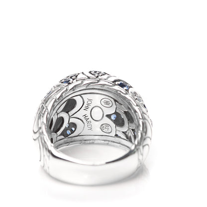 John Hardy Sterling Silver Sapphire Naga Dome Ring 54 7 3 of 4