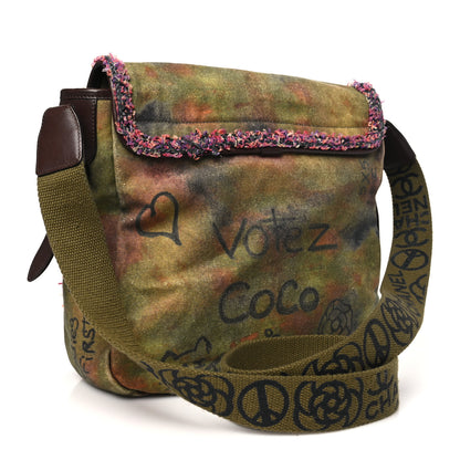 Chanel Washed Toile Graffiti On The Pavements Messenger Khaki Multicolor 3 of 12