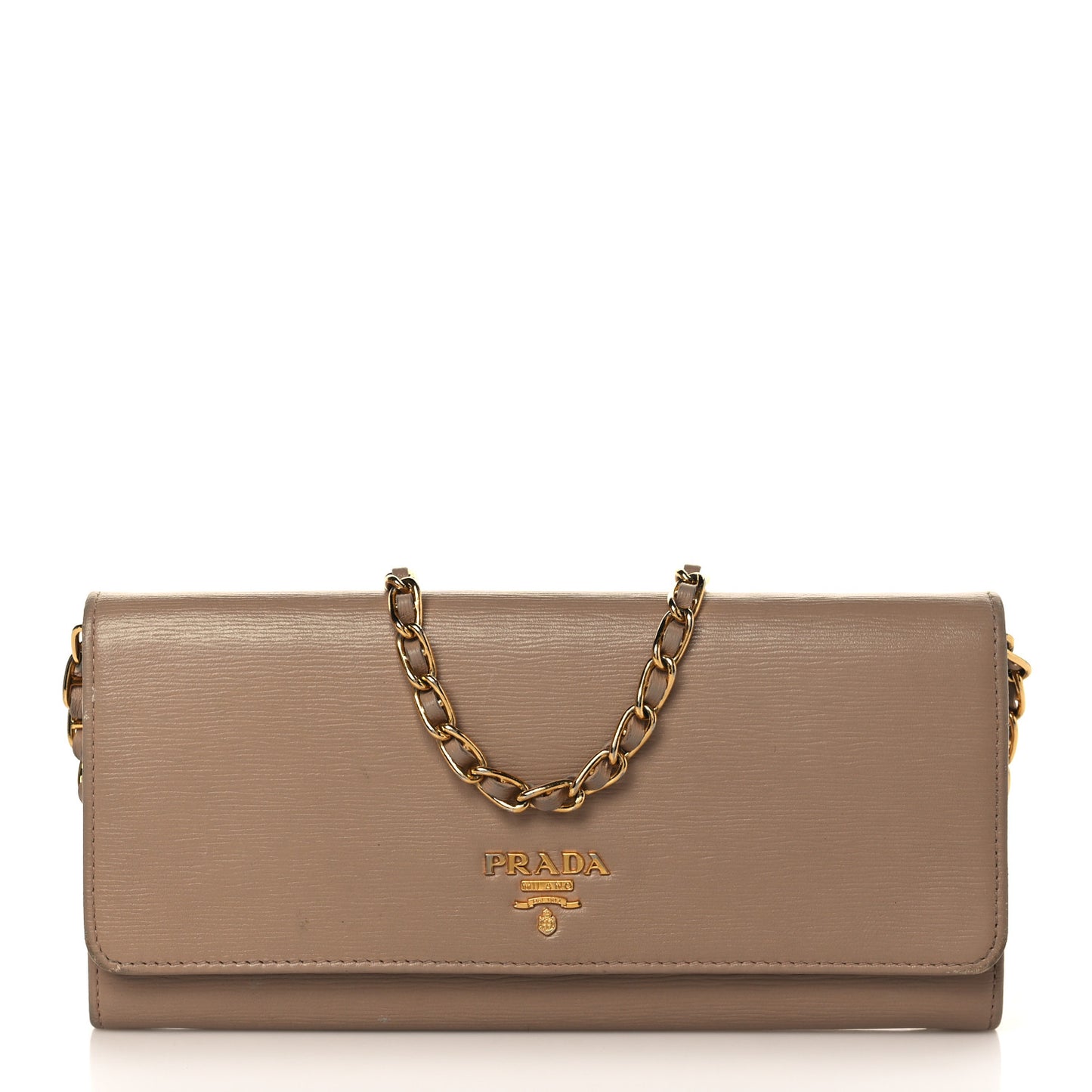 Vitello Move Metal Oro Chain Wallet Cammeo