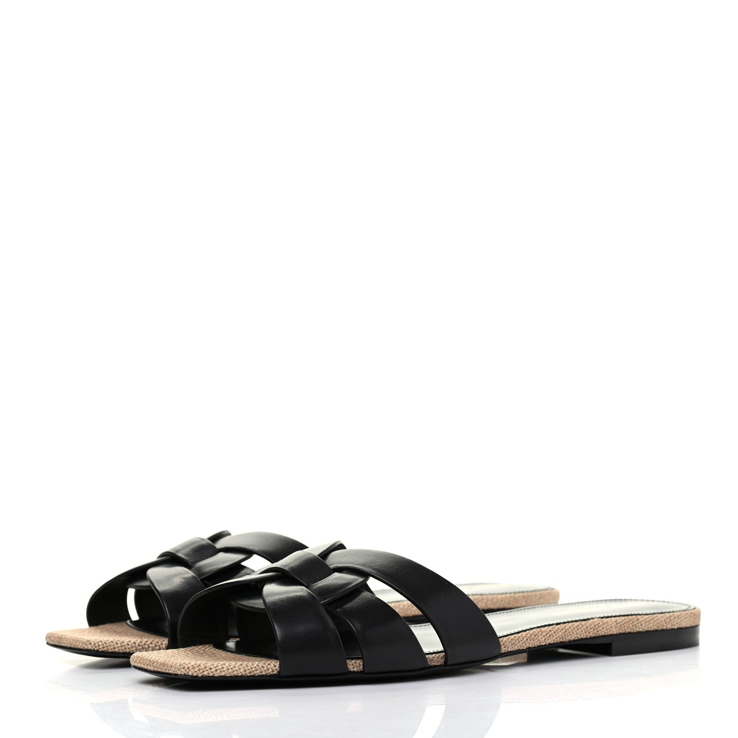 Saint Laurent Calfskin Nu Pied 05 Slide Sandals 41 Black 3 of 9