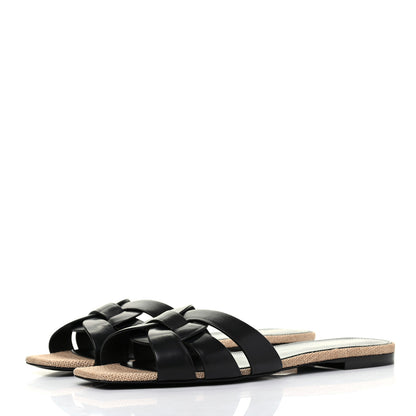 Saint Laurent Calfskin Nu Pied 05 Slide Sandals 41 Black 3 of 9