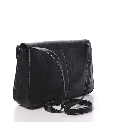 Hermes Taurillon Clemence Halzan 31 GM Black 5 of 13