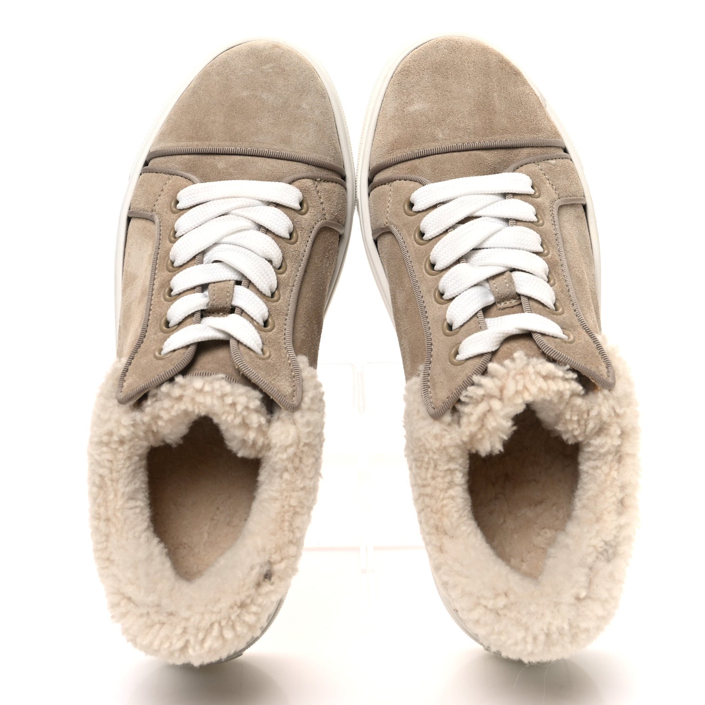 Suede Shearling Fun Vierissima Flat Sneakers 38 Atlas