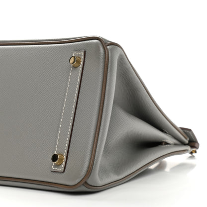 Hermes Epsom Horseshoe Birkin 30 Gris Mouette Etoupe 10 of 12