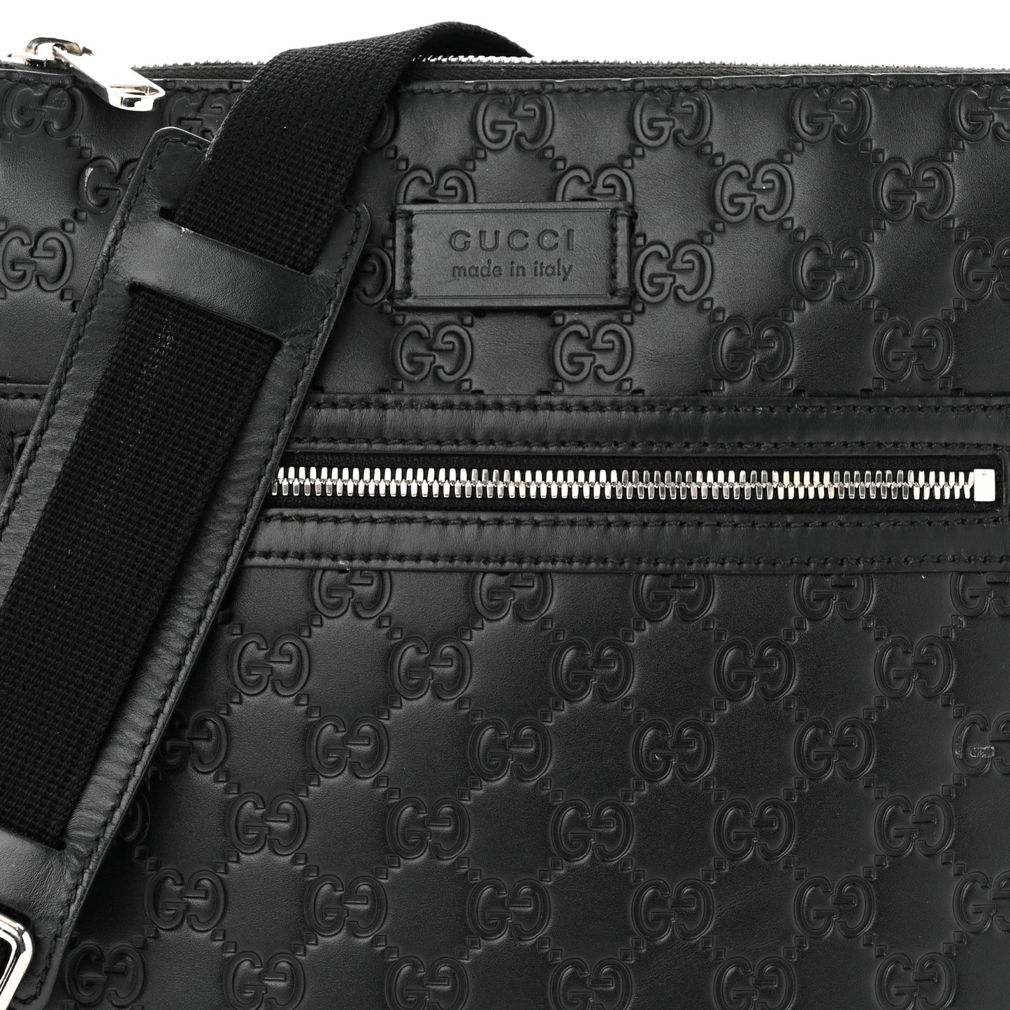 Guccissima Signature Small Messenger Bag Black
