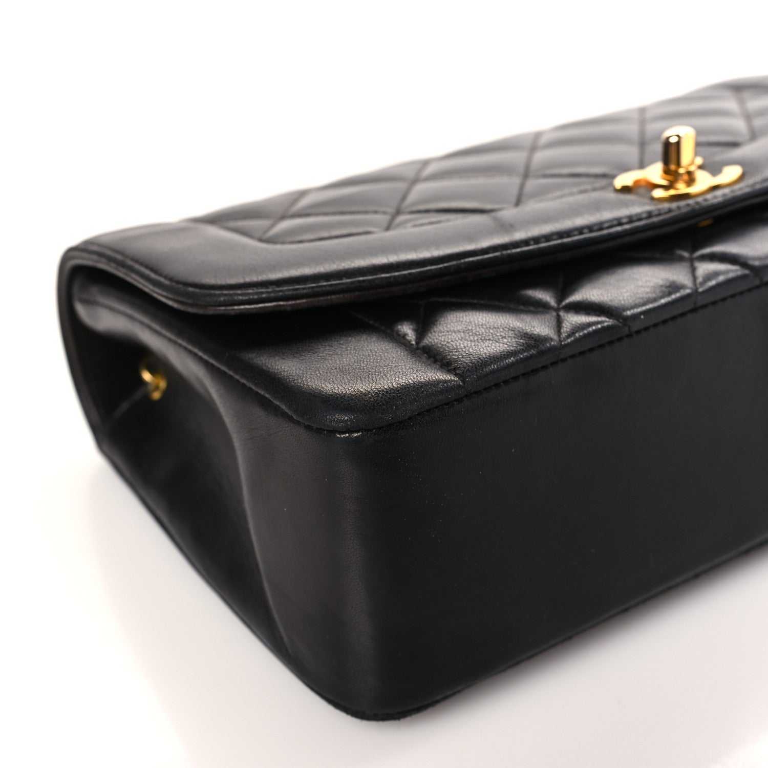 Chanel Lambskin Quilted Medium Single Flap Black 8 of 9
