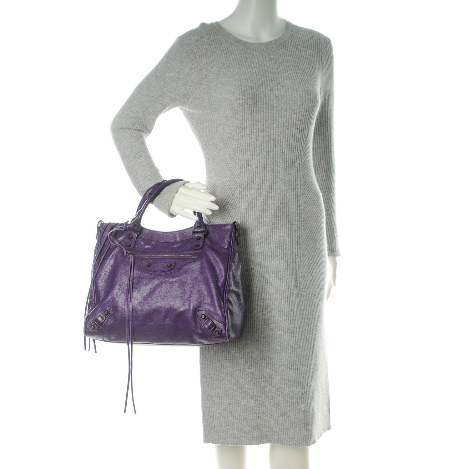 Balenciaga Agneau Classic Hardware Velo Dark Violet 2 of 9