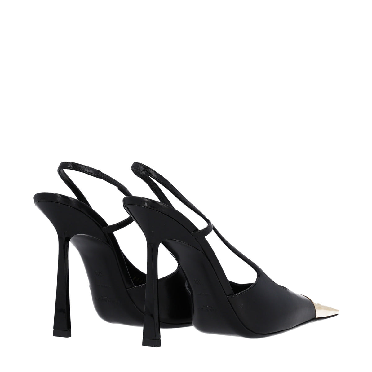 Smooth Calfskin Jeanne 110 Slingback Pumps 38 Black