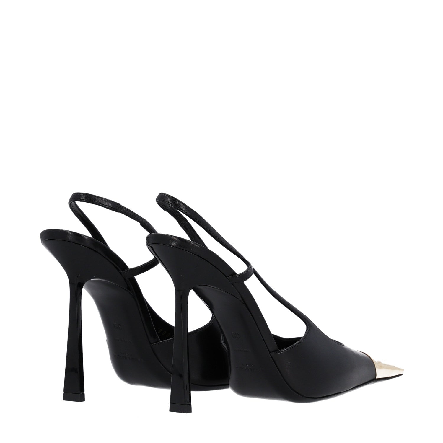 Saint Laurent Smooth Calfskin Jeanne 110 Slingback Pumps 38 Black 5 of 11