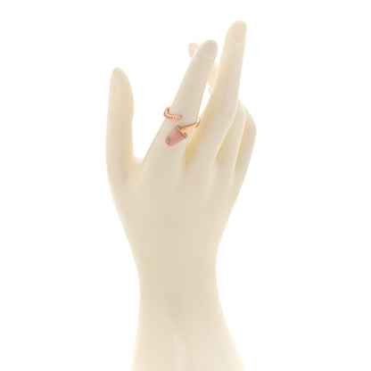 Bulgari 18K Rose Gold Diamond Pink Opal Gelati Ring 54 6.75 2 of 6