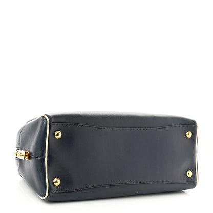 Prada Saffiano Lux Bowling Bag Baltico Talco 4 of 15