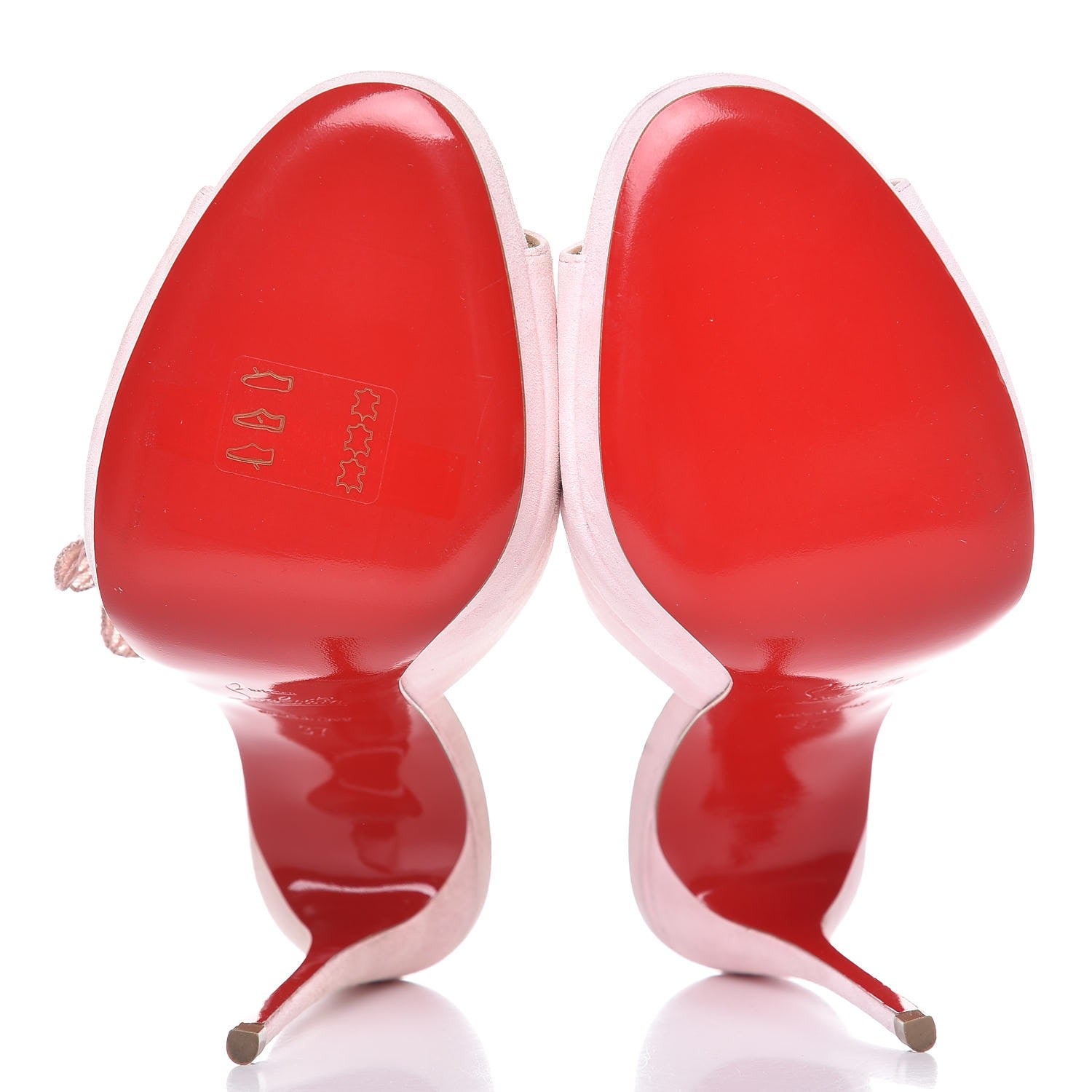 Christian Louboutin LOUBOUTIN Suede Submuline Fleur Paillette 120 Platform Slide Sandals 37 Pompadour 7 of 12