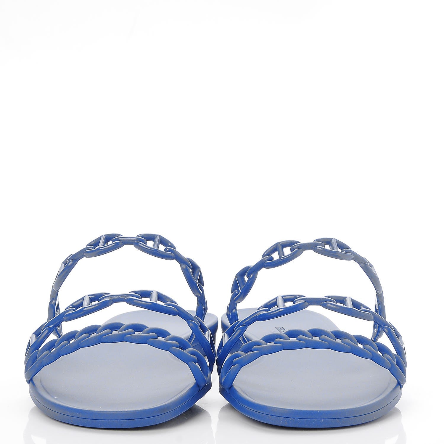 Hermes Rubber Chaine d'Ancre Rivage Sandals 38 Bleu Smalt 2 of 8
