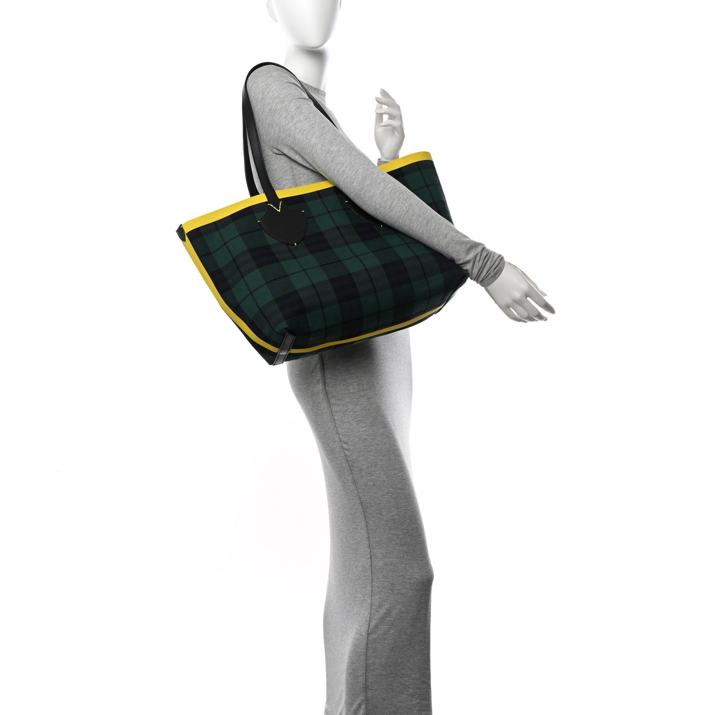 Vintage Check Medium The Giant Reversible Tote Racing Green Cobalt Blue