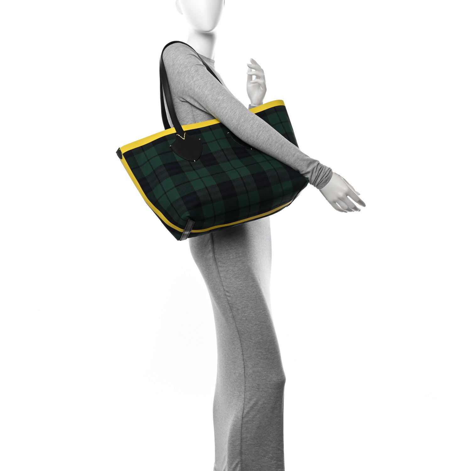 Burberry Vintage Check Medium The Giant Reversible Tote Racing Green Cobalt Blue 2 of 17