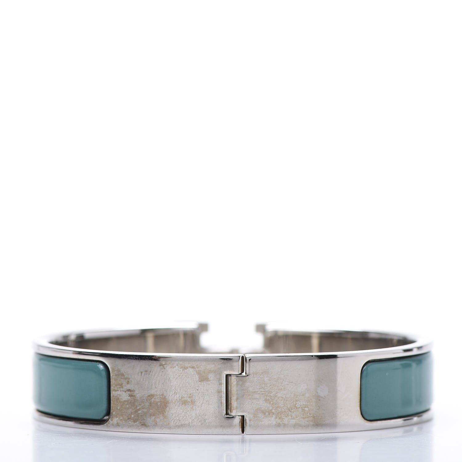 Hermes Enamel Narrow Clic Clac H Bracelet PM Bleu Canard 4 of 5
