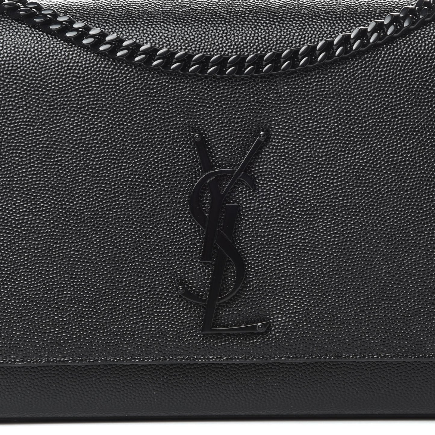 Grain De Poudre Medium Classic Monogram Kate Satchel Black