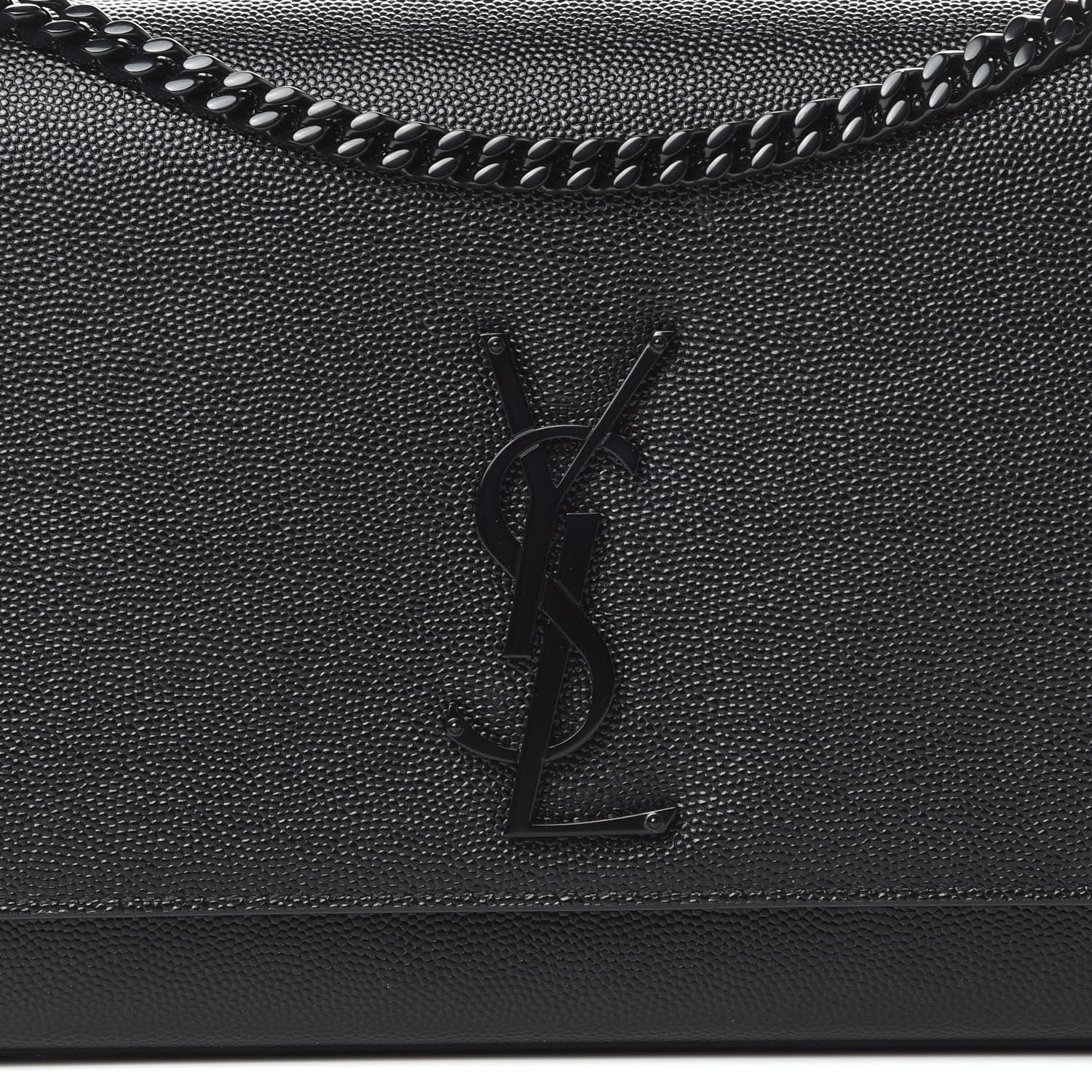 Saint Laurent Grain De Poudre Medium Classic Monogram Kate Satchel Black 8 of 11