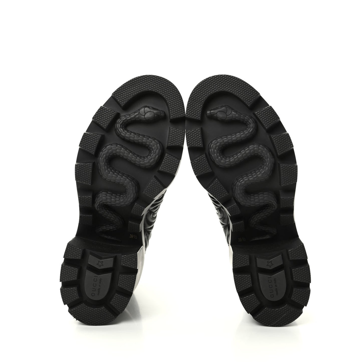 Calfskin Nappa Rhombus Quilted Trip Ankle Boots 39.5 Black