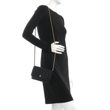 Chanel Caviar Quilted Wallet On Chain WOC Black 2 of 9