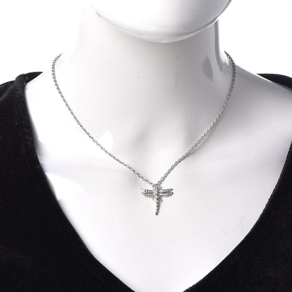 Tiffany Platinum Diamond Dragonfly Pendant Necklace 2 of 6