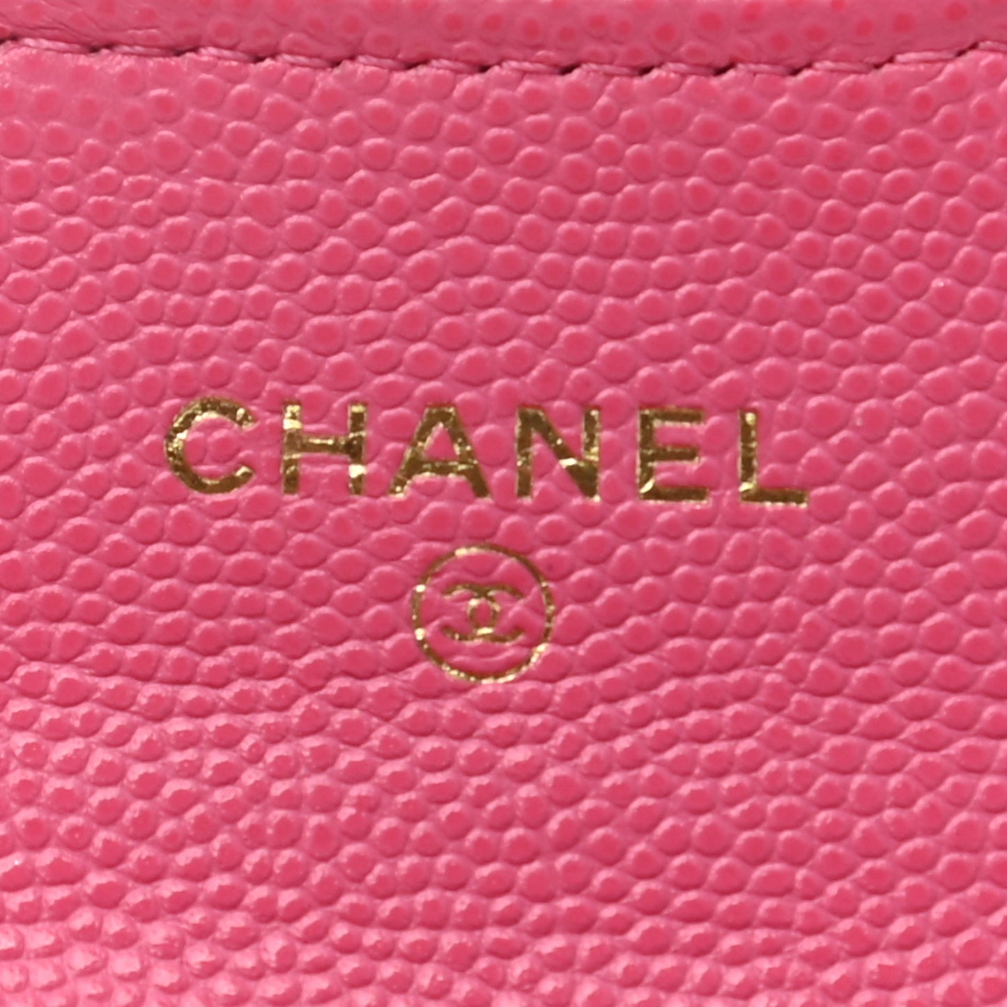 Caviar Quilted Flap Card Holder Wallet Pink