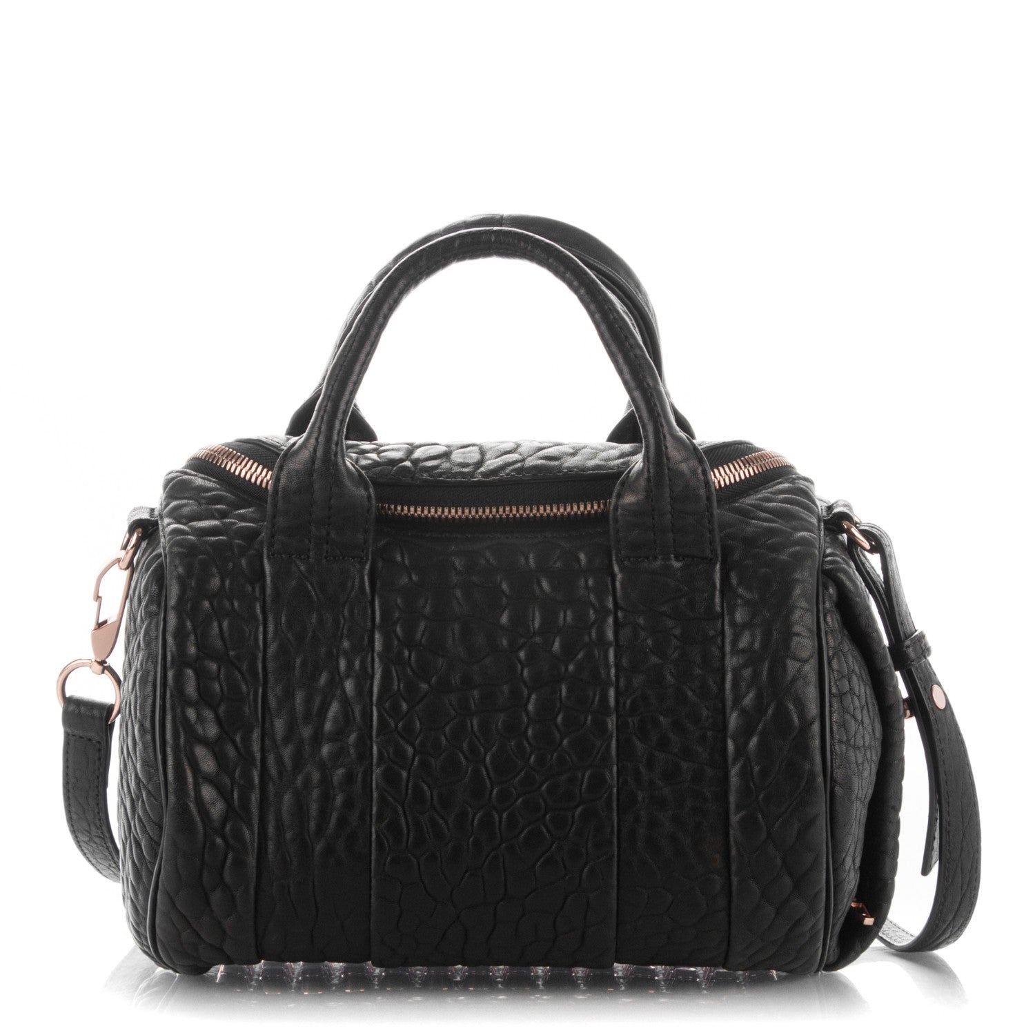 Alexander Wang Pebbled Lambskin Rockie Black Rose Gold Hardware 1 of 7