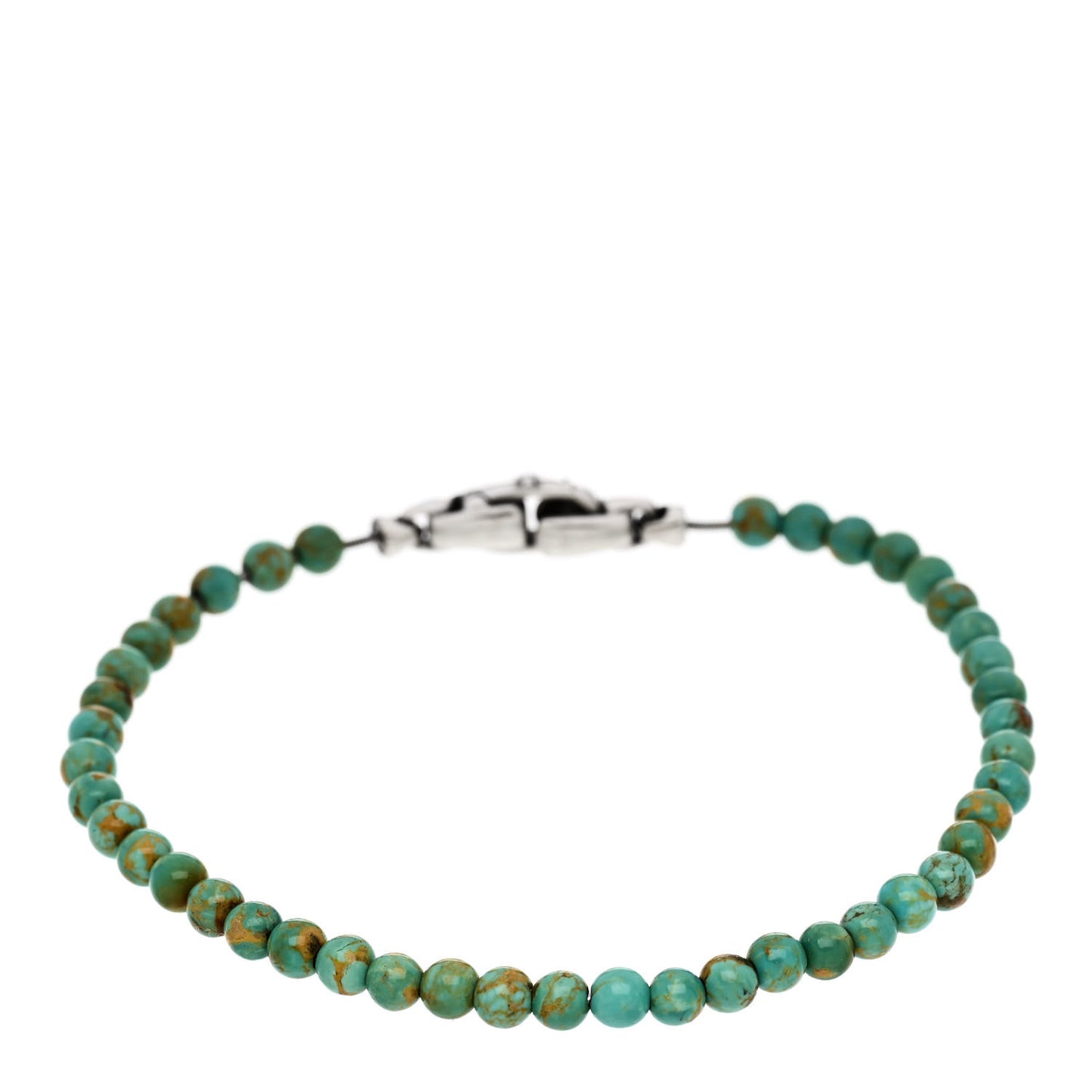 Sterling Silver Turquoise 4mm Spiritual Beads Bracelet