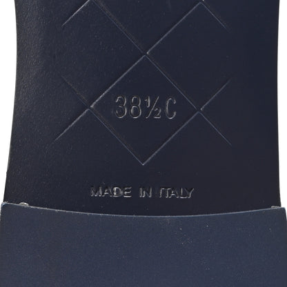 Chanel Lambskin Quilted Turnlock Flat Mules 38.5 Navy 7 of 9