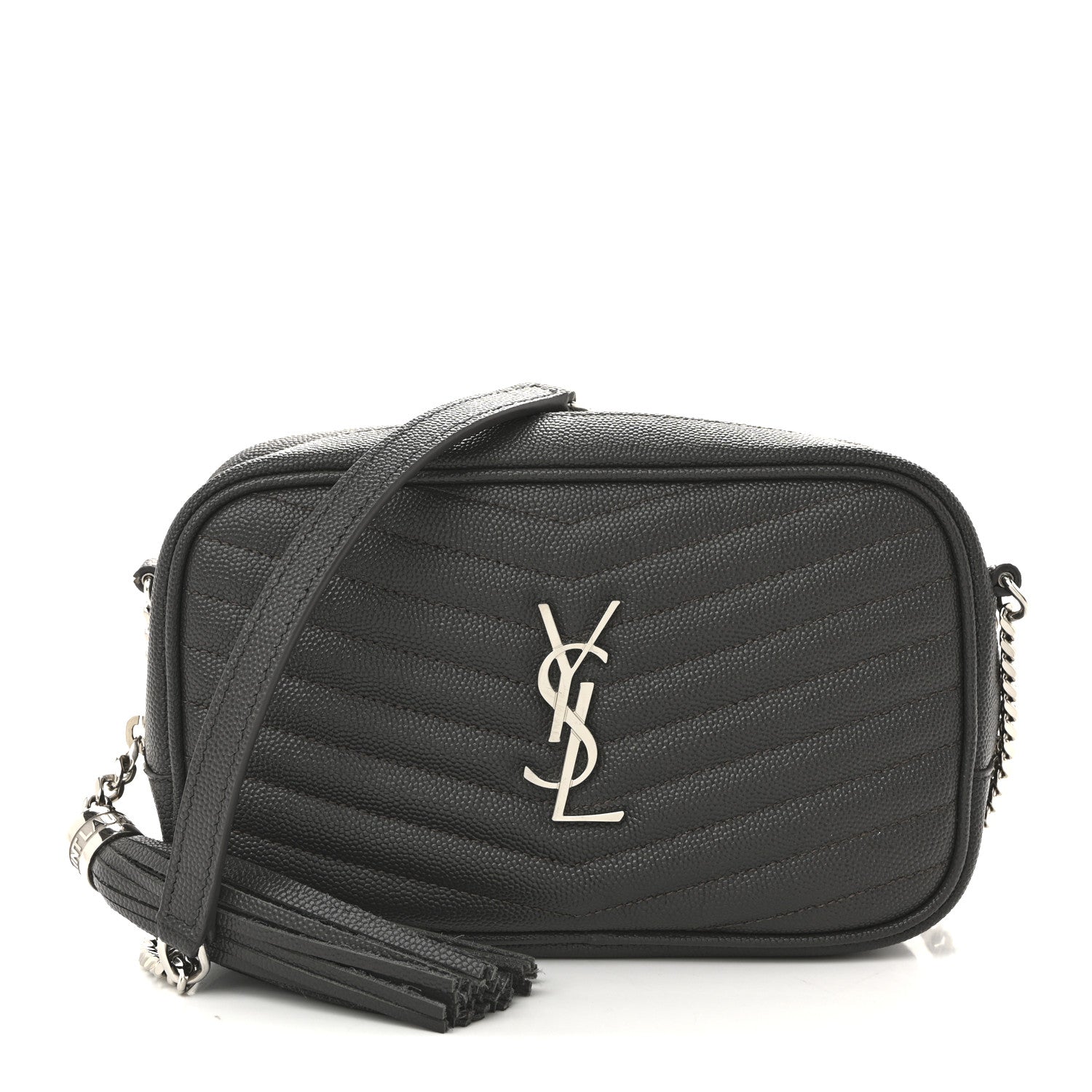 Saint Laurent Grain De Poudre Matelasse Monogram Mini Lou Camera Bag Asphalt 1 of 10
