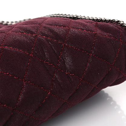 Stella McCartney Shaggy Deer Quilted Small Falabella Tote Burgundy 5 of 7