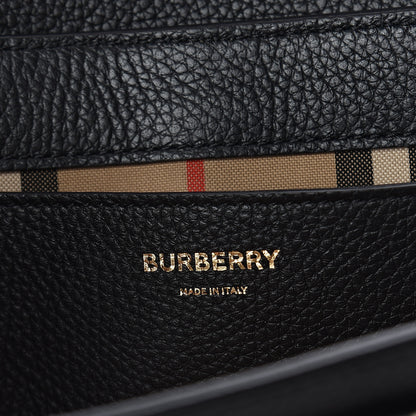Burberry Grainy Calfskin Vintage Check Note Crossbody Bag Black 5 of 7