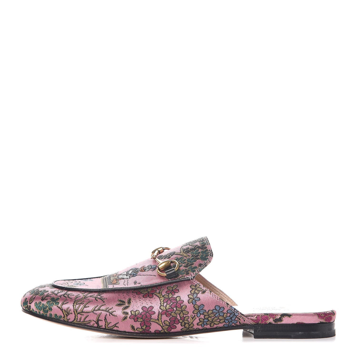 Gucci X DISNEY Jacquard Japanese Donald Duck Womens Princetown Slippers 38 Pink Black 1 of 11