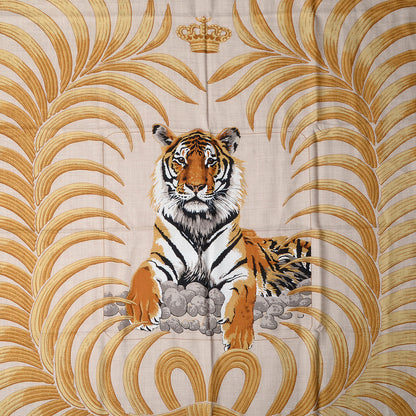Hermes Cashmere Silk Tigre Royal Shawl 140 1 of 6