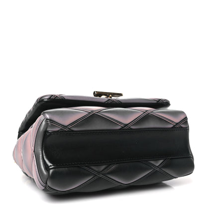 Louis Vuitton Lambskin Malletage Top Handle GO-14 MM Black Pink 5 of 10