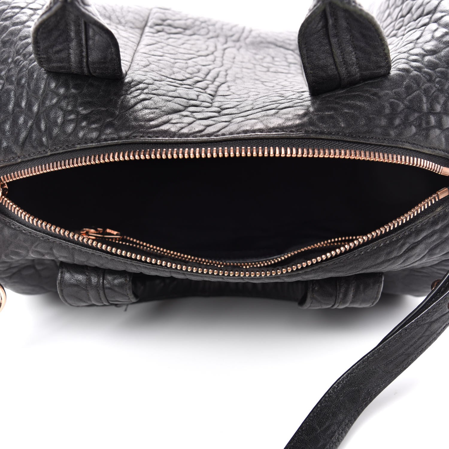Alexander Wang Pebbled Lambskin Rocco Black Rose Gold Hardware 6 of 10