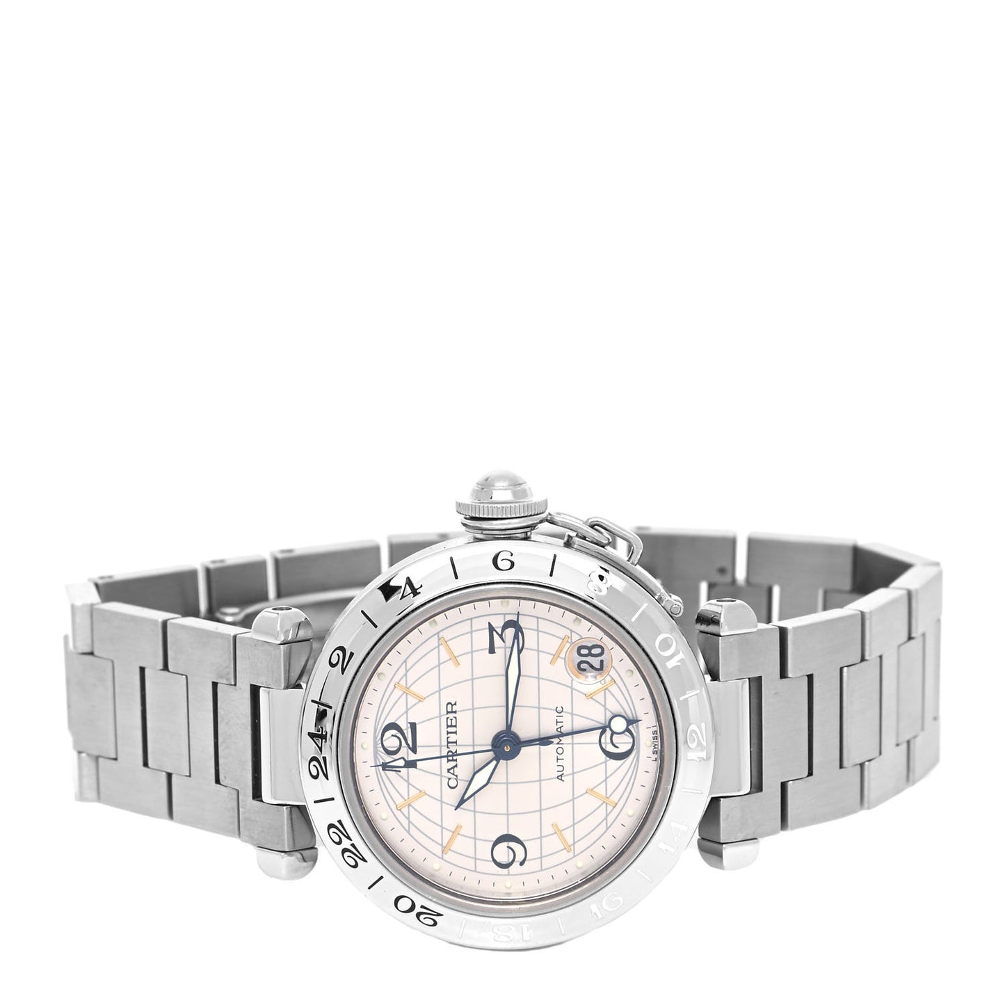 Stainless Steel 35mm Pasha GMT Automatic Watch