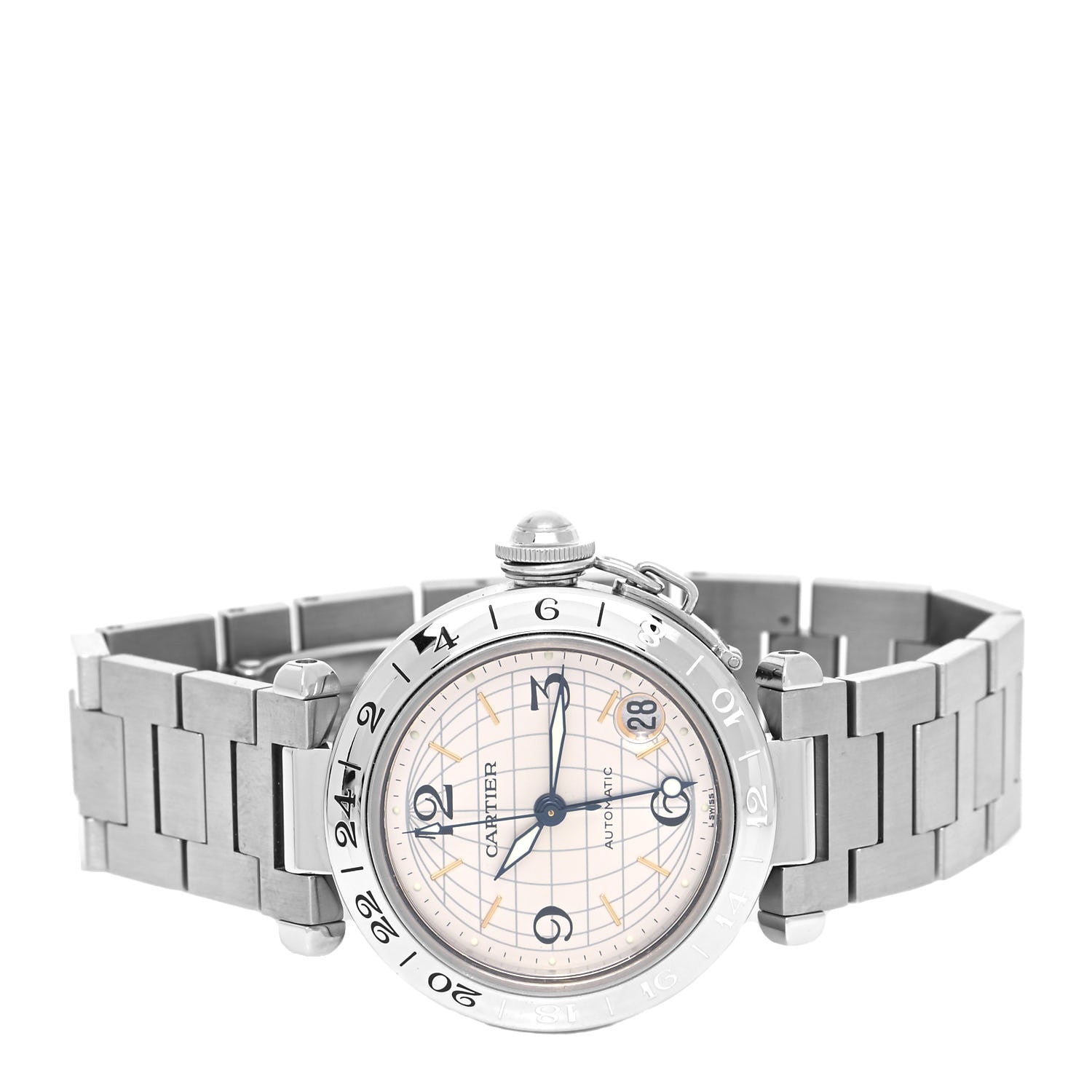 Cartier Stainless Steel 35mm Pasha GMT Automatic Watch 2 of 4